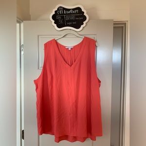 Coral sleeveless top